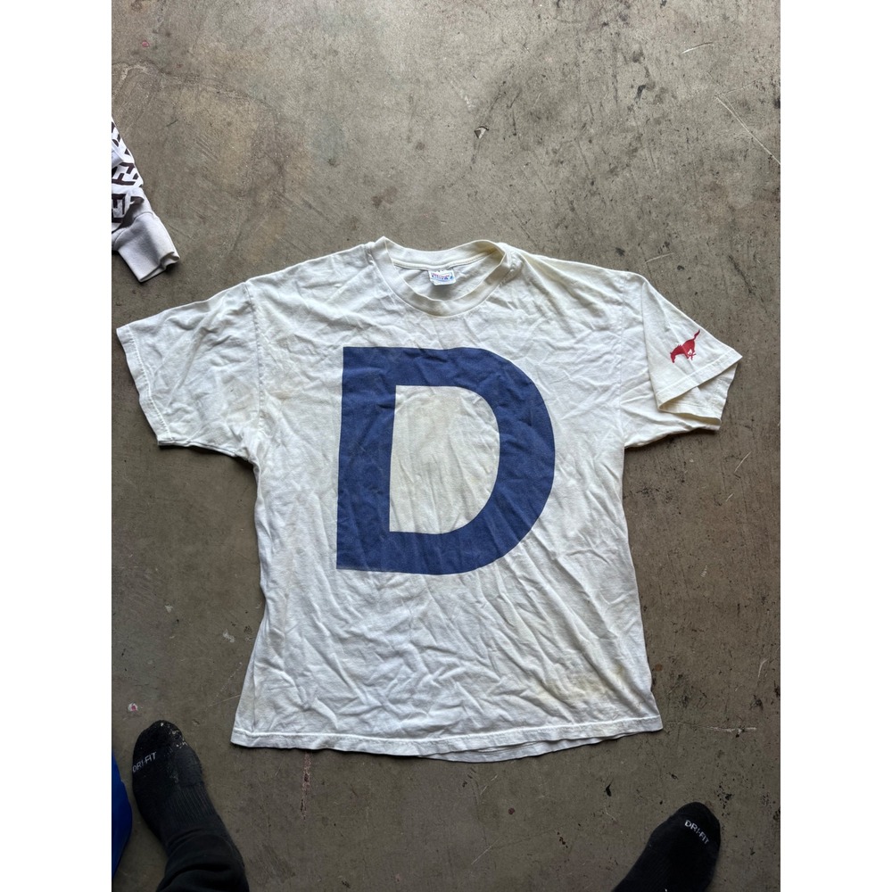 Vintage Hanes Beefy-T SMU Dallas Mustangs Shirt XL White D M Logo Tee